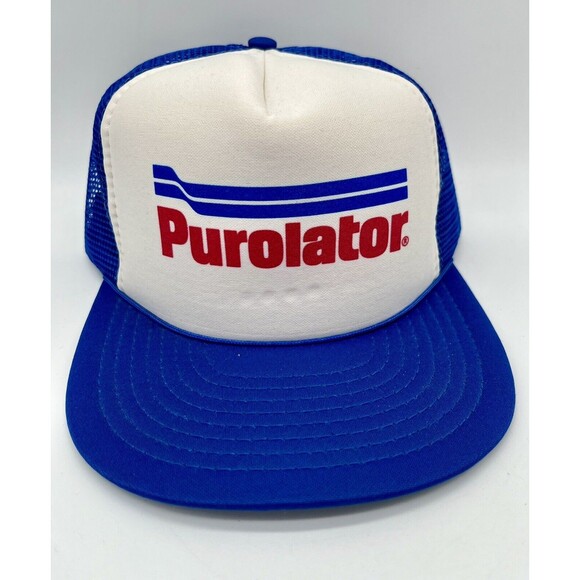 Vintage VTG Purolator Speedway Snap Back Mesh Truckers Cap New NWOT RARE! - Picture 1 of 6
